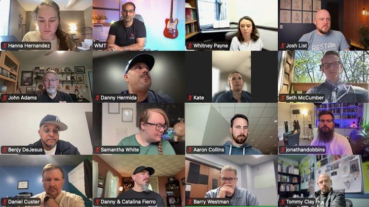 A live WMT group coaching call on Zoom