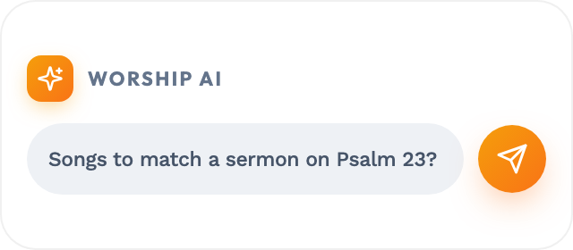Worship AI: songs to match a sermon on Psalm 23